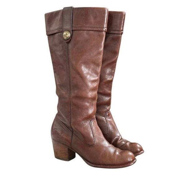 Coach 1941 Fayth Women’s 5.5 Brown Leather Boots - Picture 5 of 14